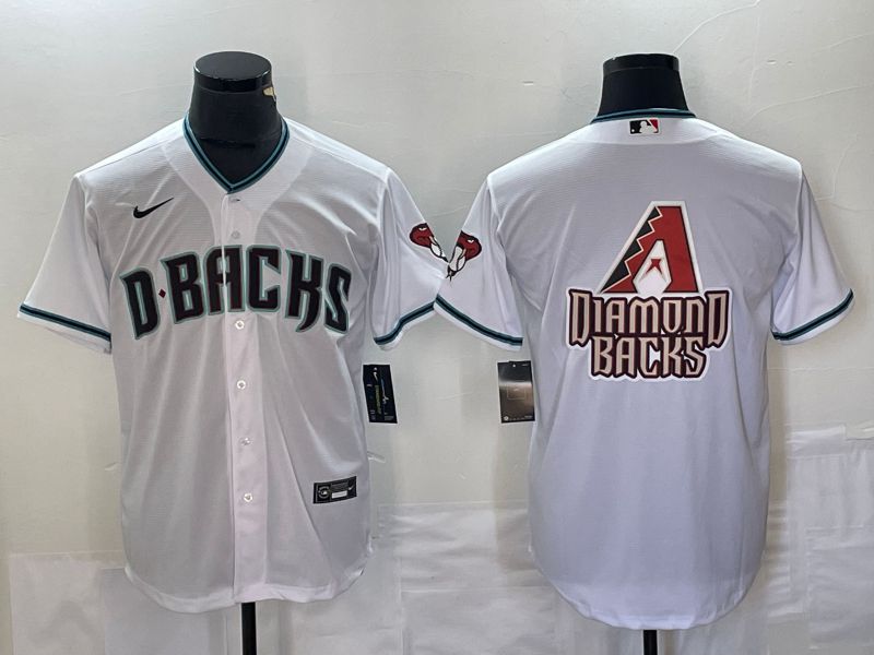 Men Arizona Diamondback Blank White Game Nike 2023 MLB Jersey style 2->arizona diamondback->MLB Jersey